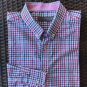 Carven Button Down Gridded Plaid Shirt Mens Contra